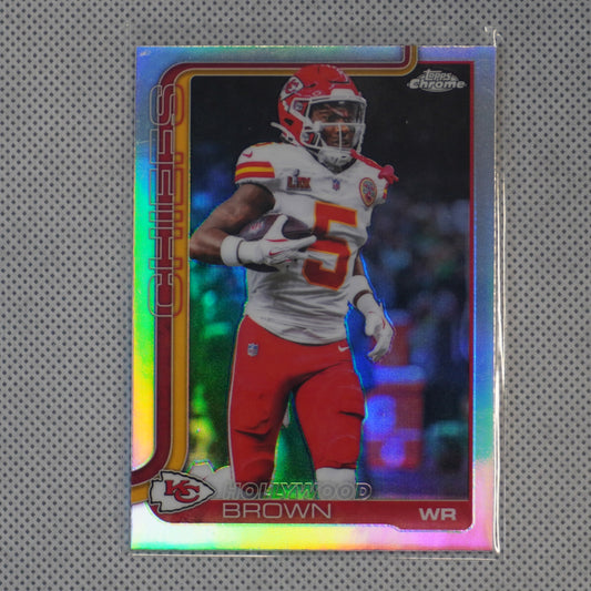 2025 Topps Chrome #146 Hollywood Brown Refractor Kansas City Chiefs