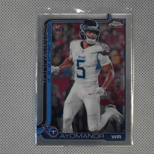 2025 Topps Chrome #336 Elic Ayomanor Tennessee Titans RC