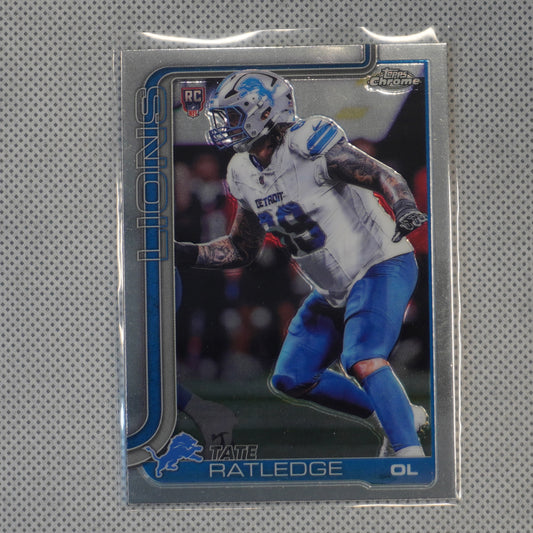 2025 Topps Chrome #383 Tate Ratledge Detroit Lions RC