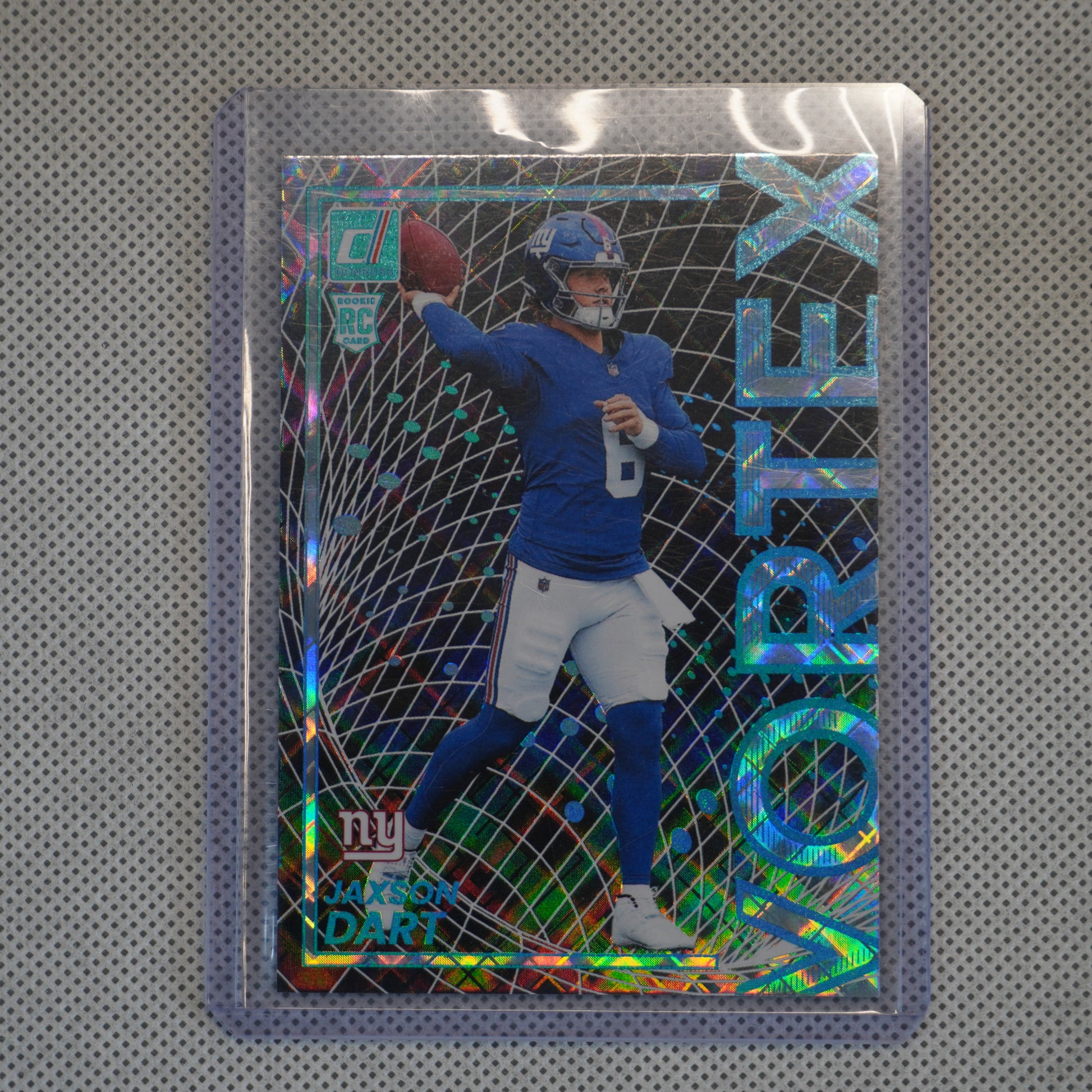 2025 Donruss #13 Jaxson Dart Vortex Cosmic #/100 New York Giants SN