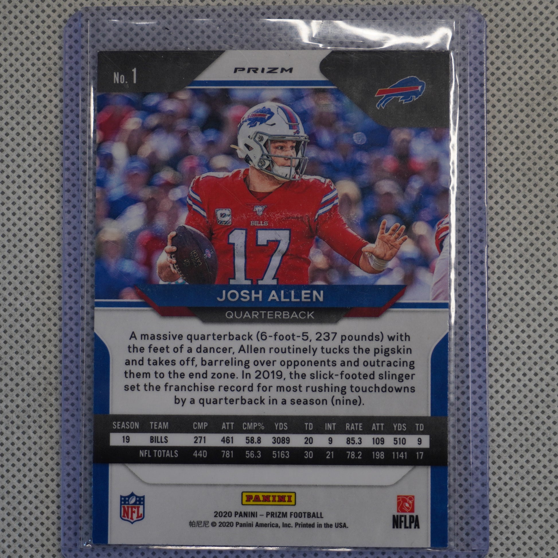 2020 Panini Prizm #1 Josh Allen Prizm Red Buffalo Bills