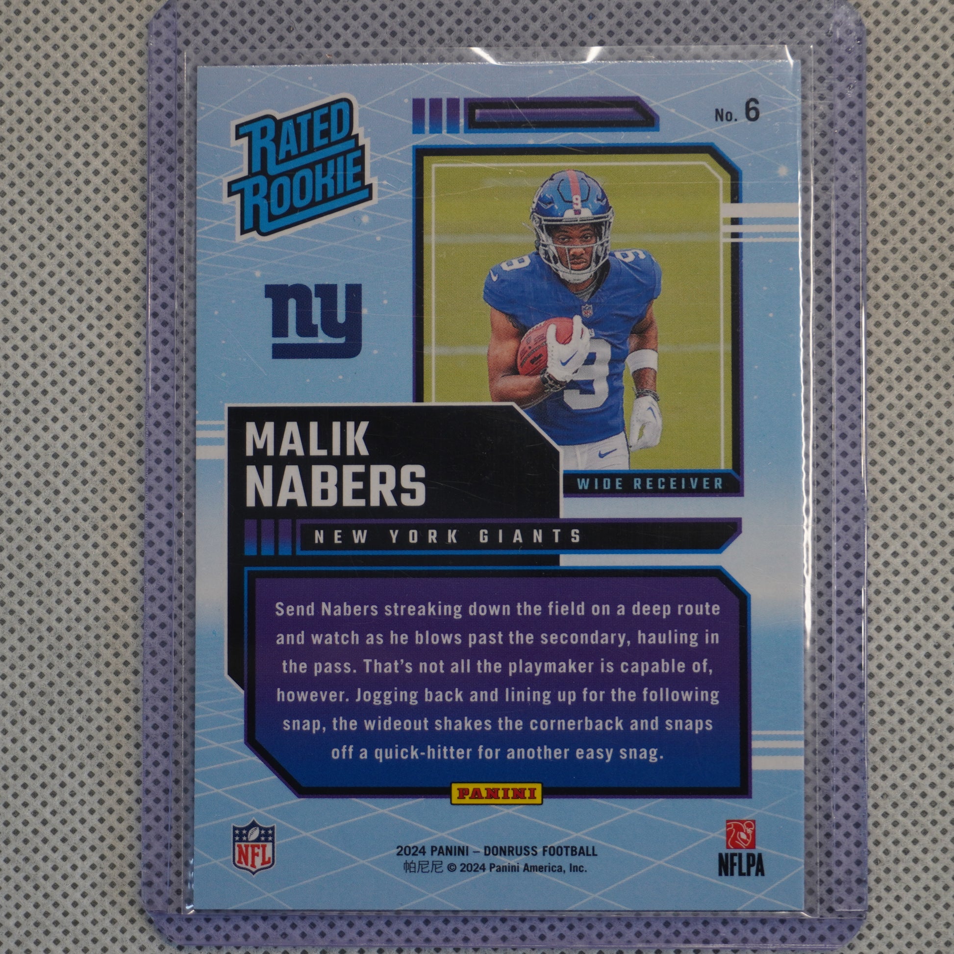 2024 Donruss #6 Malik Nabers Rated Rookies Retro New York Giants