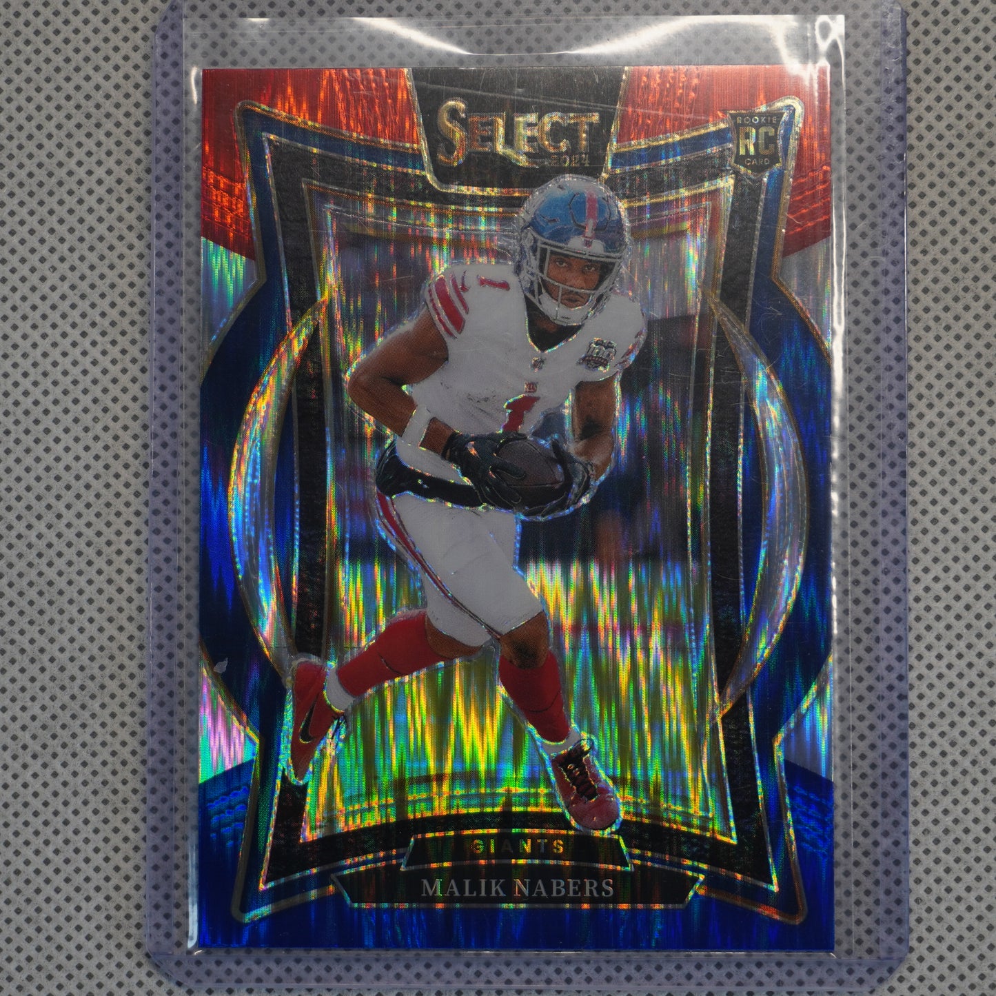 2024 Panini Select #29 Malik Nabers Red & Blue Prizm Shock New York Giants RC