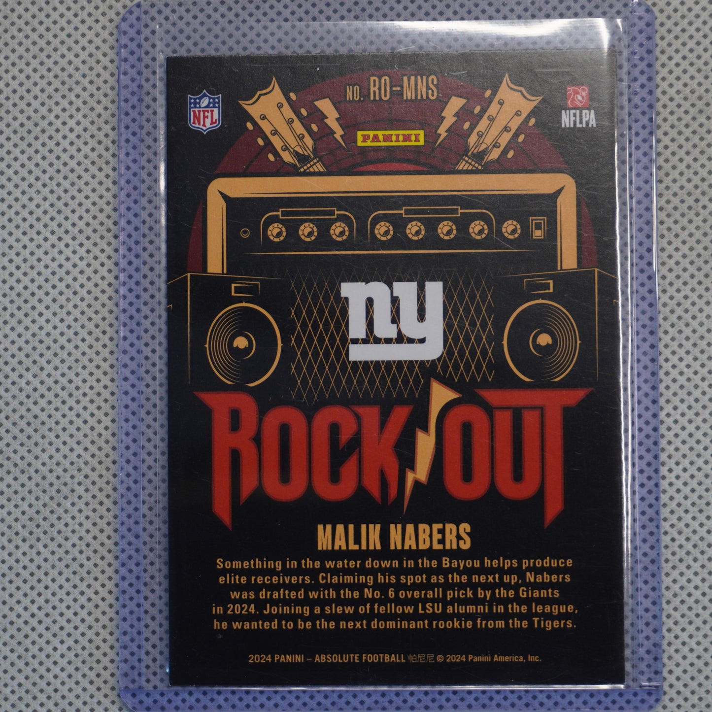 2024 Panini Absolute #RO-MNS Malik Nabers Rock Out New York Giants
