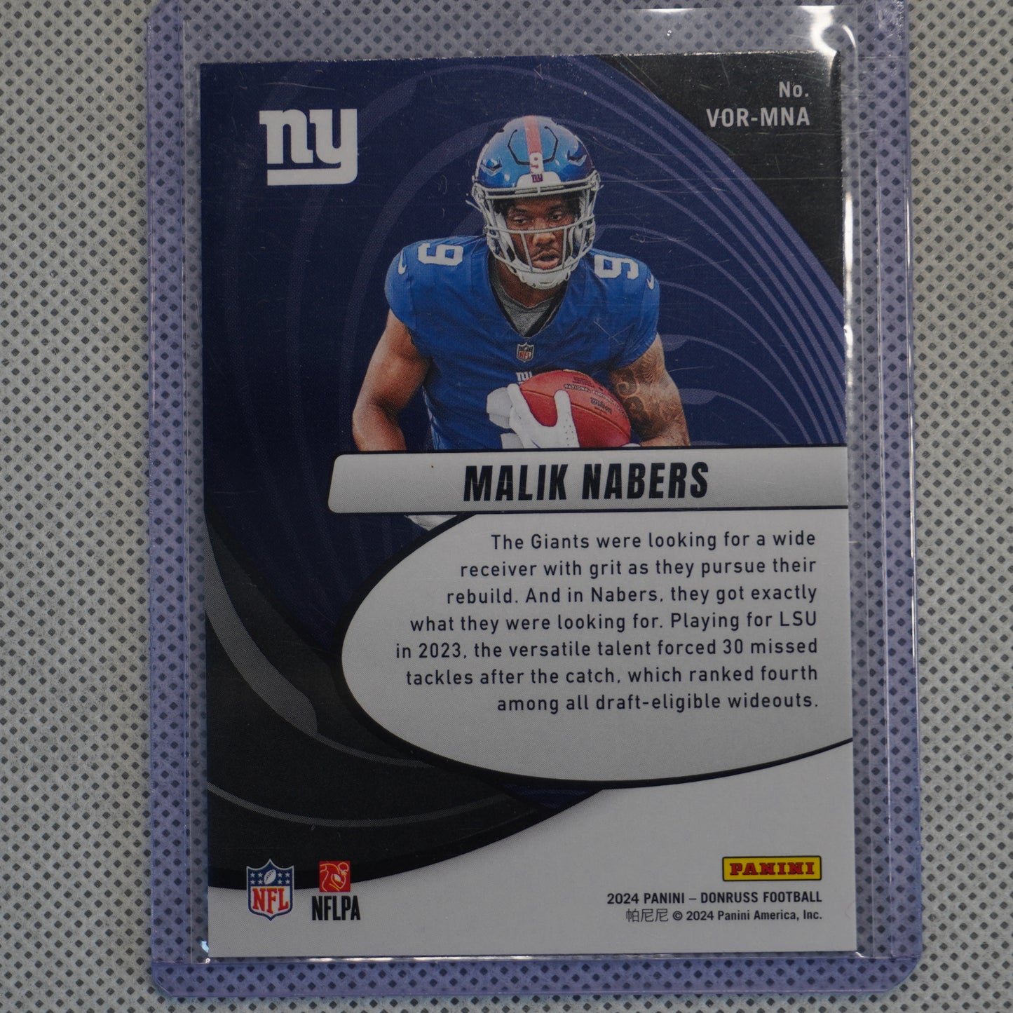 2024 Donruss #VOR-MNA Malik Nabers Vortex New York Giants