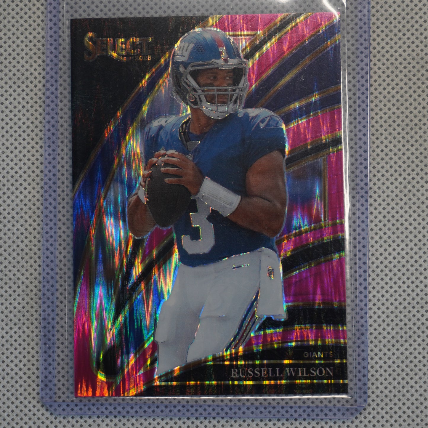 2025 Panini Select #295 Russell Wilson Pink Prizm Shock New York Giants