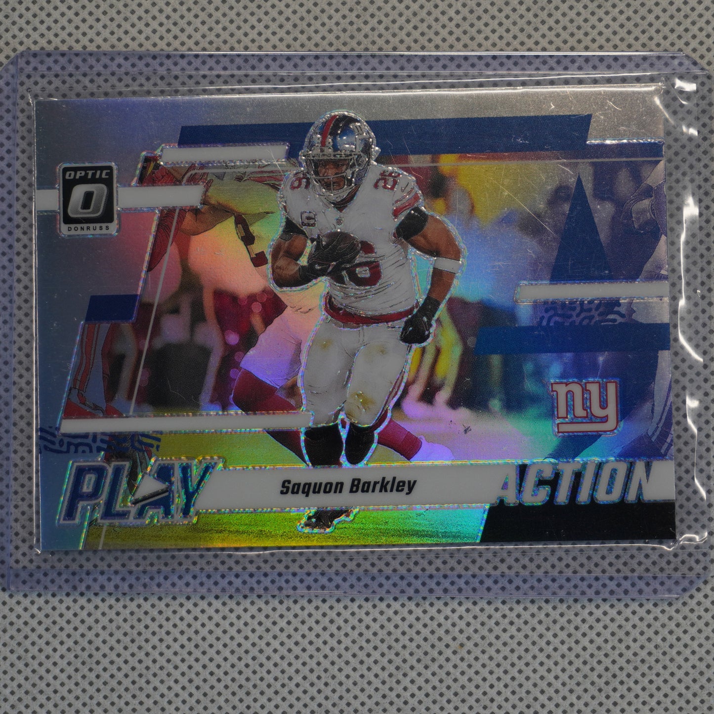 2023 Donruss Optic #9 Saquon Barkley Play Action Silver New York Giants