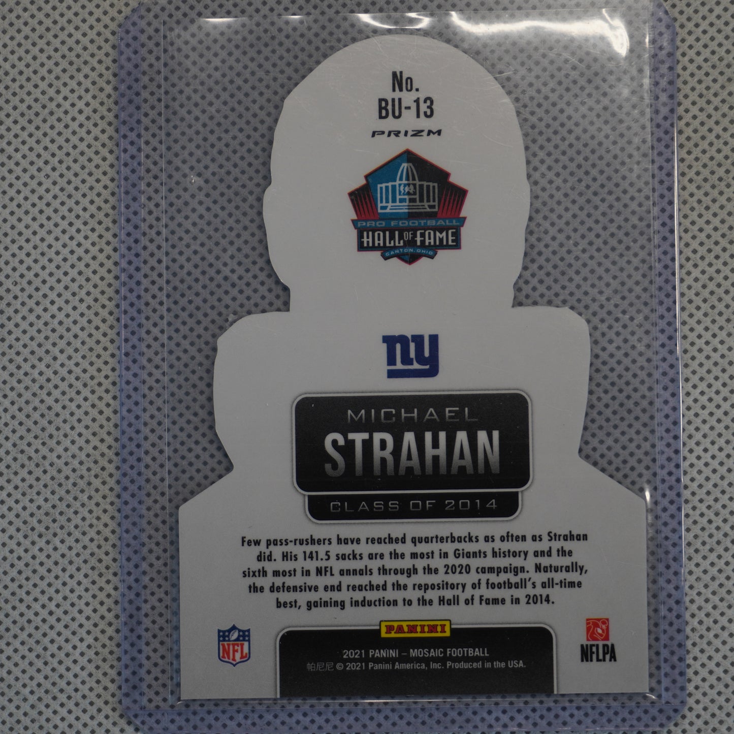 2021 Panini Mosaic #BU-13 Michael Strahan Busted New York Giants