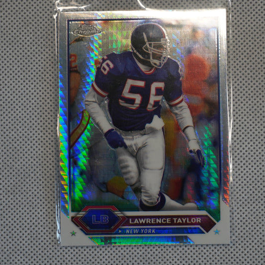 2023 Topps Composite #43 Lawrence Taylor Topps Chrome Prism Refractor New York Giants