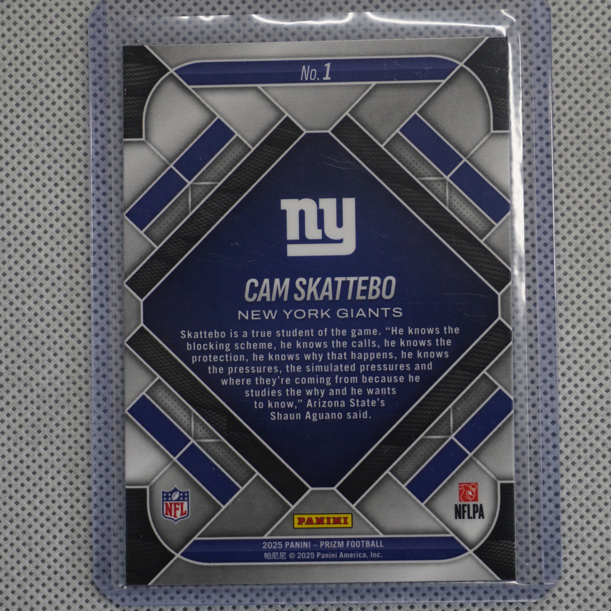 2025 Panini Prizm #1 Cam Skattebo Emergent New York Giants