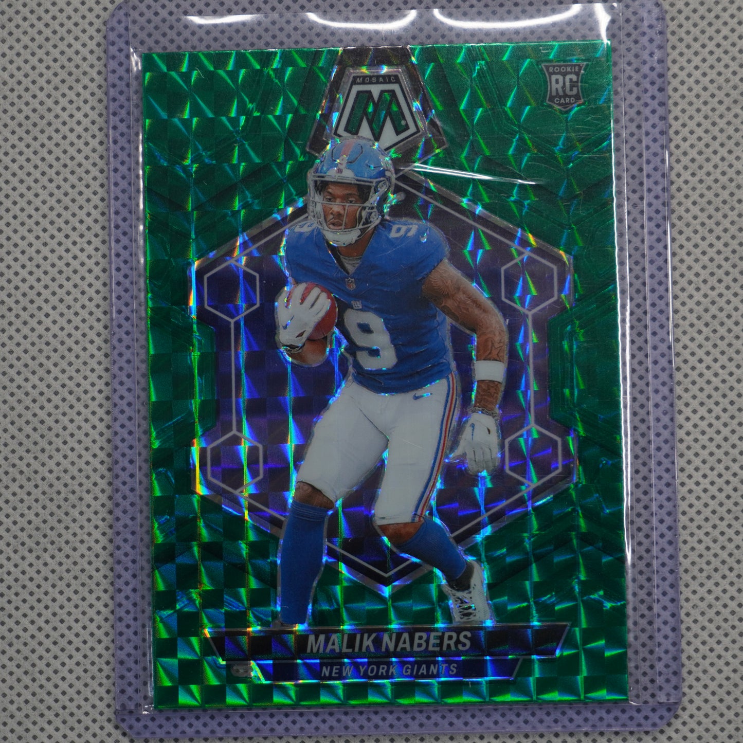 2024 Panini Mosaic #306 Malik Nabers Mosaic Green New York Giants