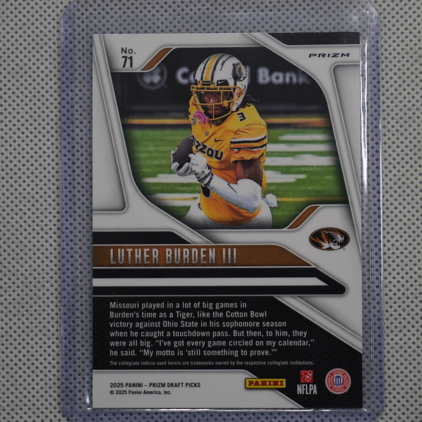 2025 Panini Prizm Draft Picks #71 Luther Burden III Prizms Gold Ice Missouri Tigers