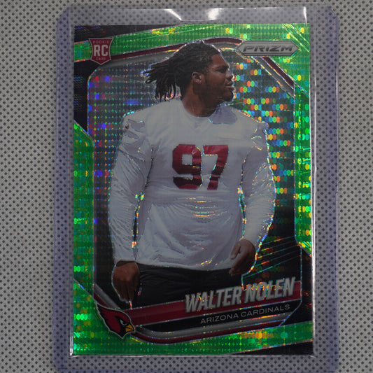 2025 Panini Prizm #318 Walter Nolen Neon Green Pulsar Arizona Cardinals