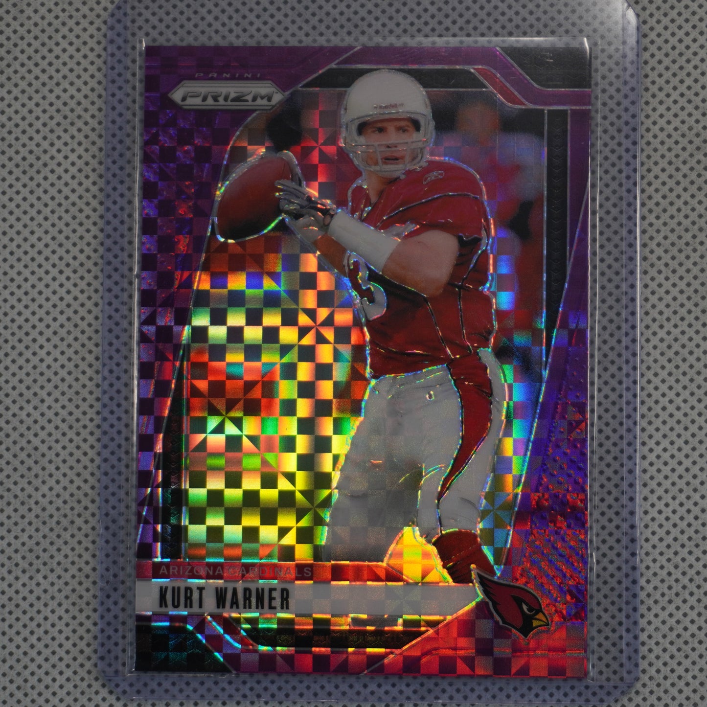 2024 Panini Prizm #8 Kurt Warner Purple Power #/49 Arizona Cardinals SN