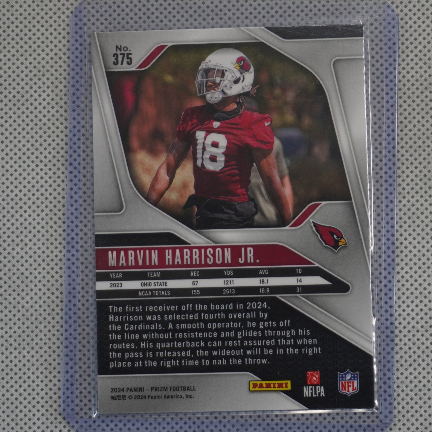 2024 Panini Prizm #375 Marvin Harrison Jr. Arizona Cardinals RC