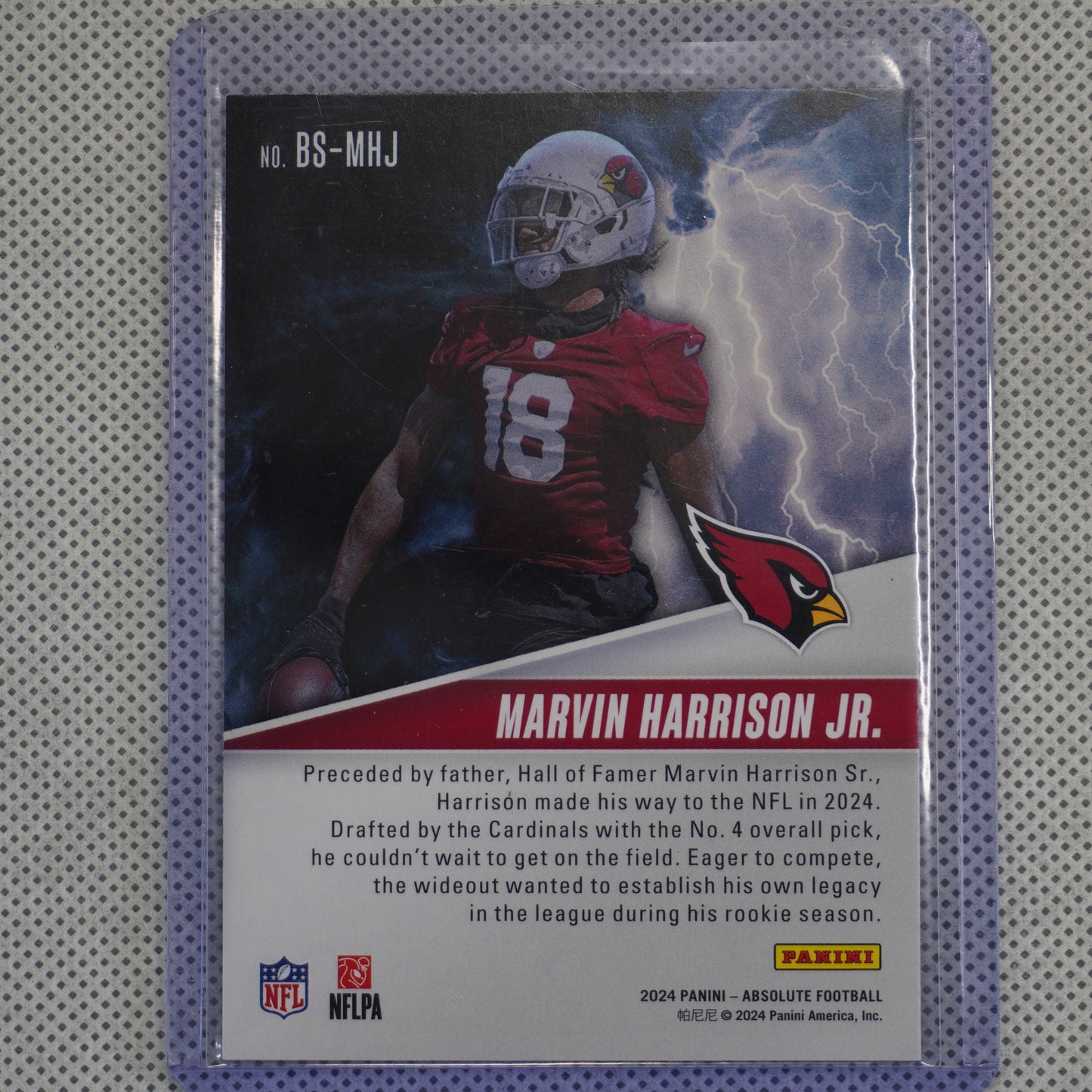 2024 Panini Absolute #BS-MHJ Marvin Harrison Jr. By Storm Arizona Cardinals
