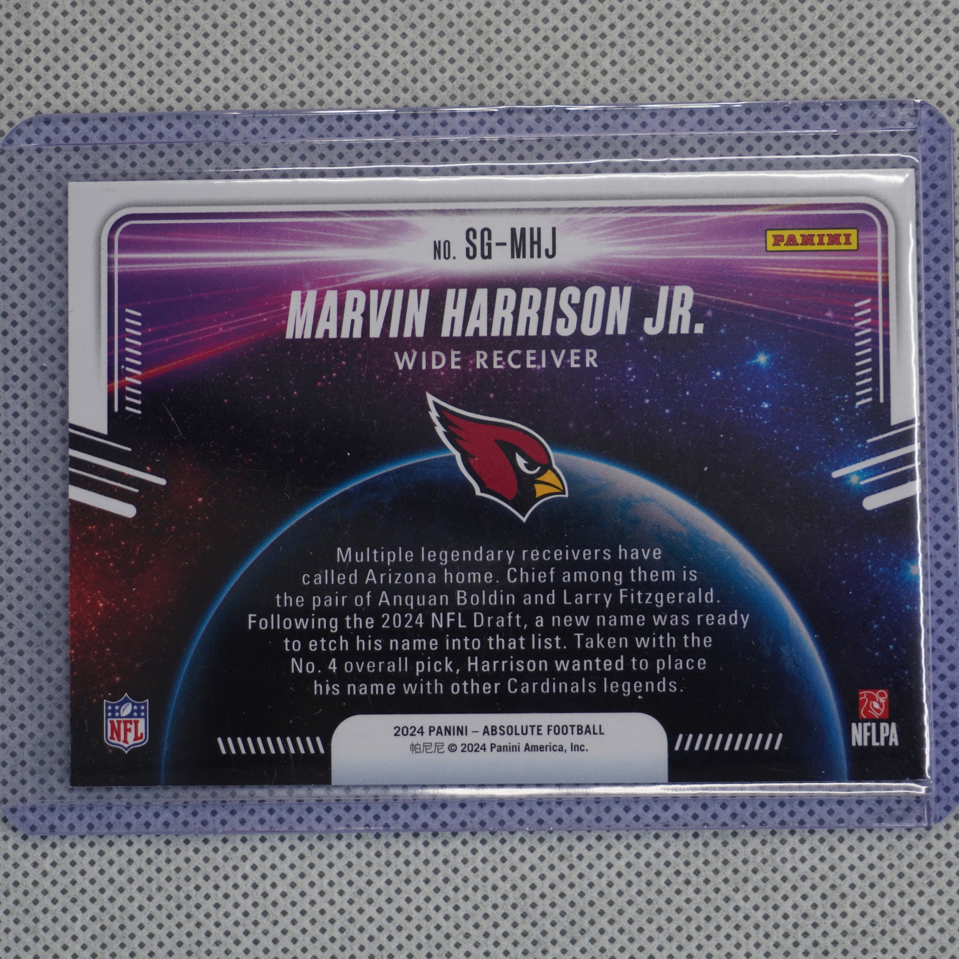 2024 Panini Absolute #SG-MHJ Marvin Harrison Jr. Star Gazing Arizona Cardinals