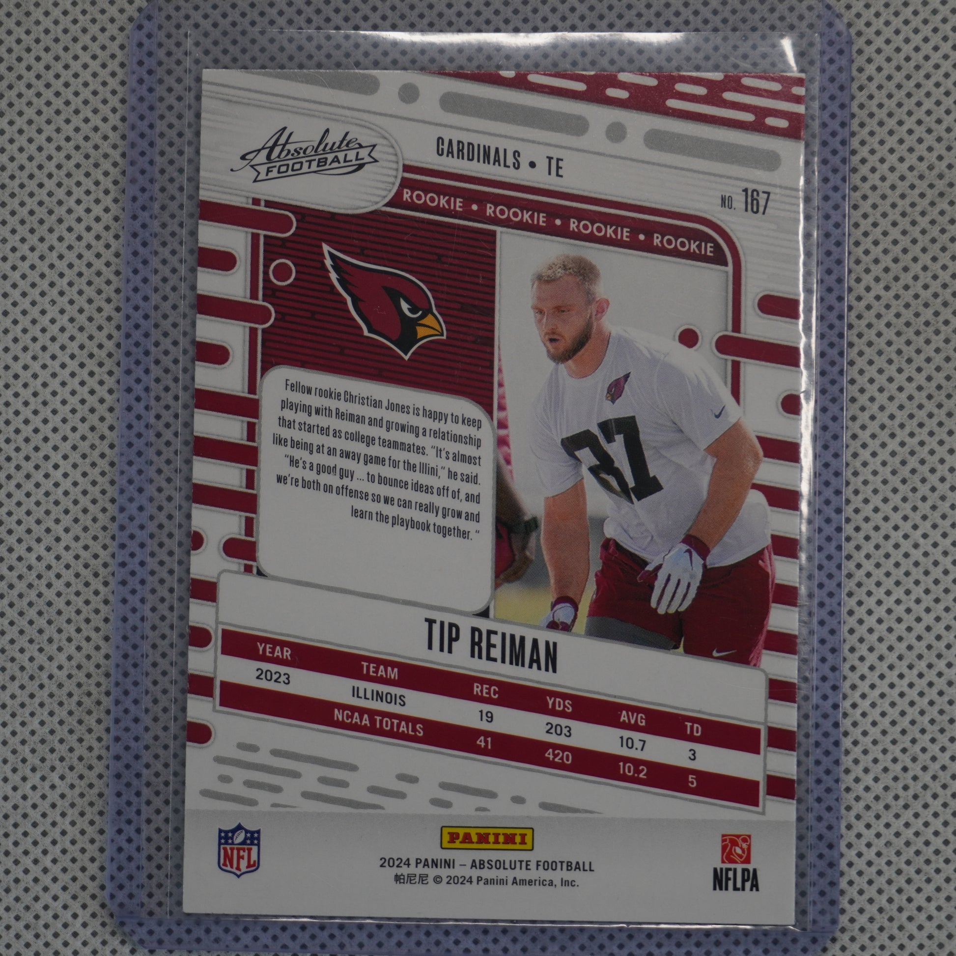 2024 Panini Absolute #167 Tip Reiman Blue Arizona Cardinals