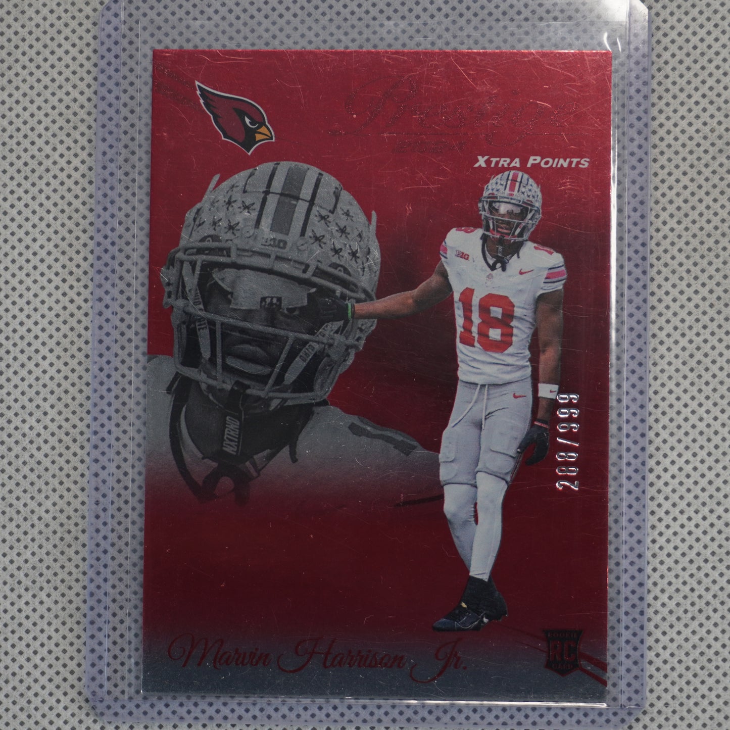 2024 Panini Prestige #303 Marvin Harrison Jr. Red Xtra Points #/999 Arizona Cardinals SN,RC