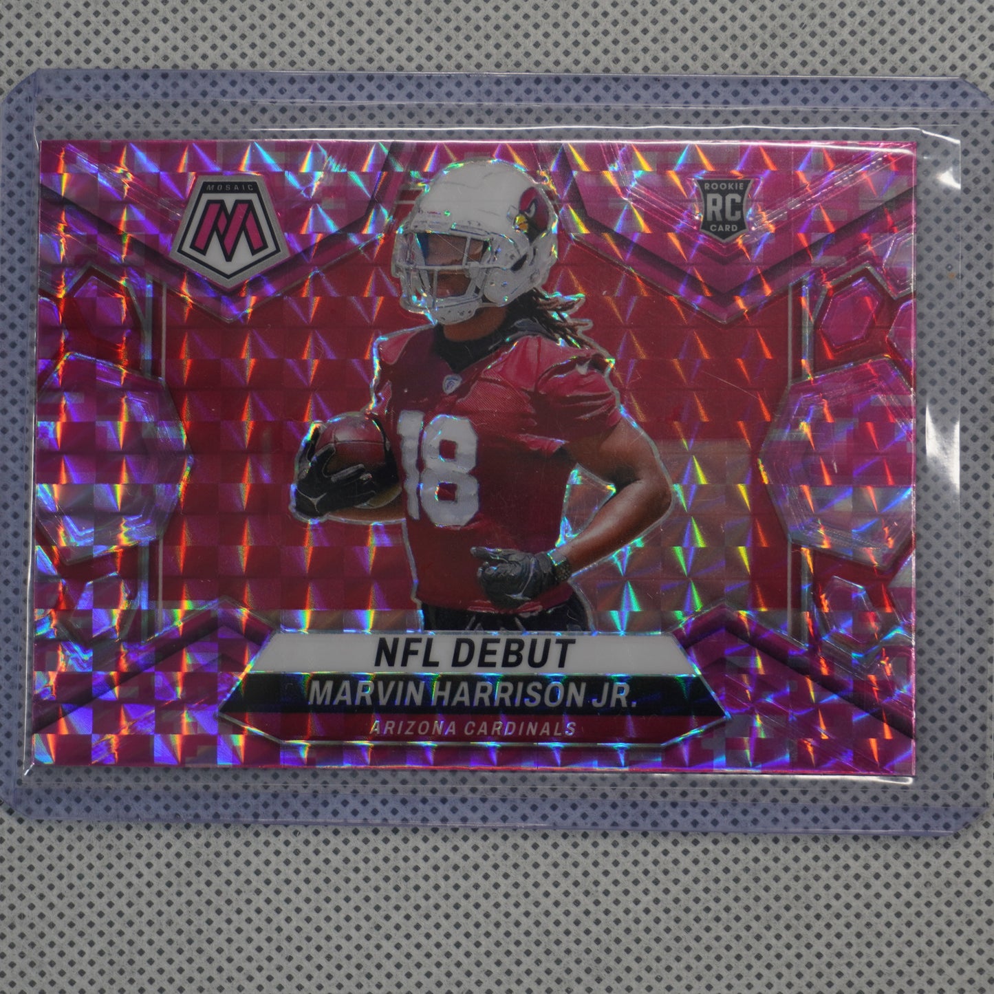 2024 Panini Mosaic #283 Marvin Harrison Jr. Mosaic Camo Pink Arizona Cardinals
