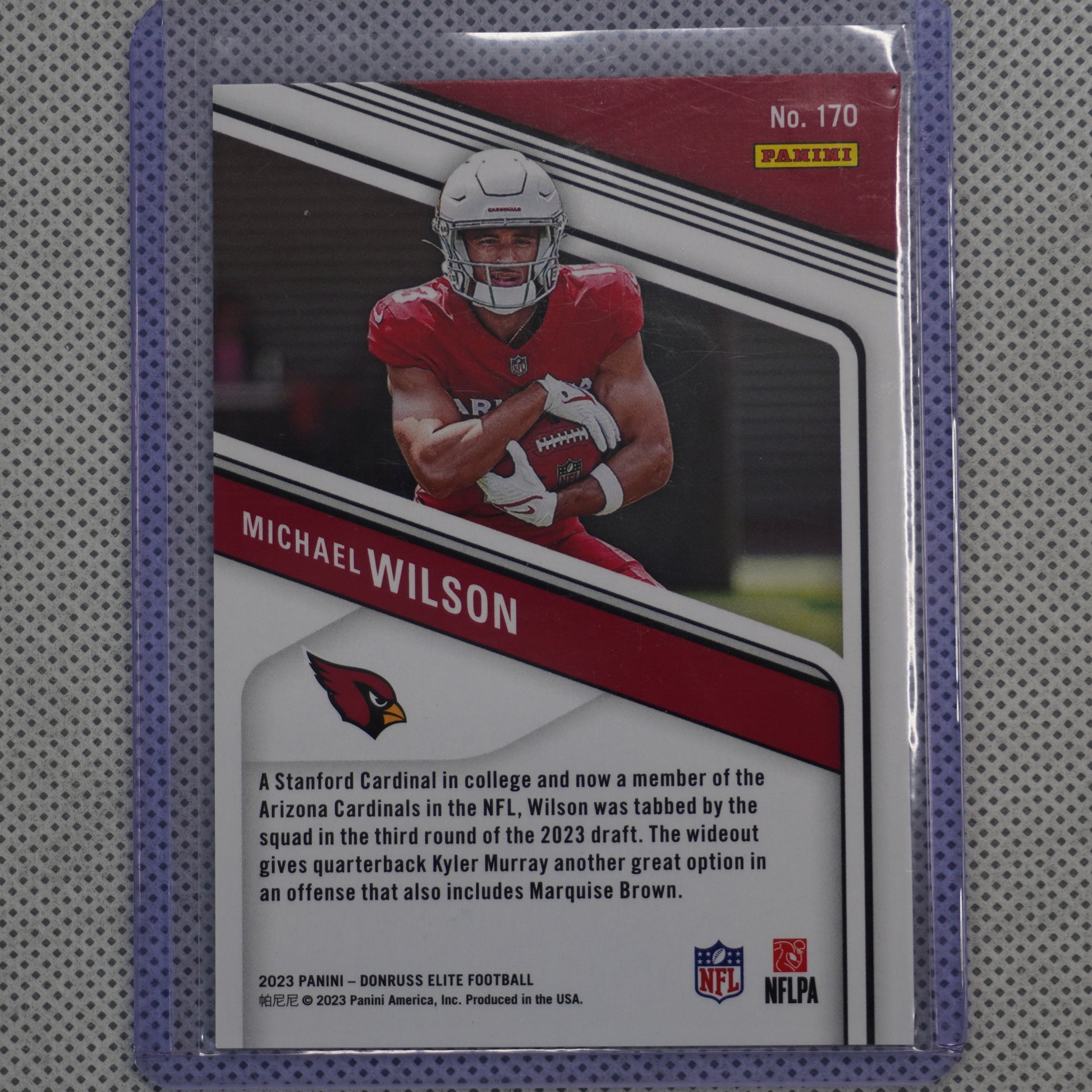 2023 Donruss Elite #170 Michael Wilson Black #/25 Arizona Cardinals SN,RC