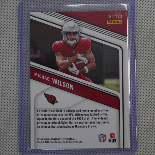 2023 Donruss Elite #170 Michael Wilson Black #/25 Arizona Cardinals SN,RC