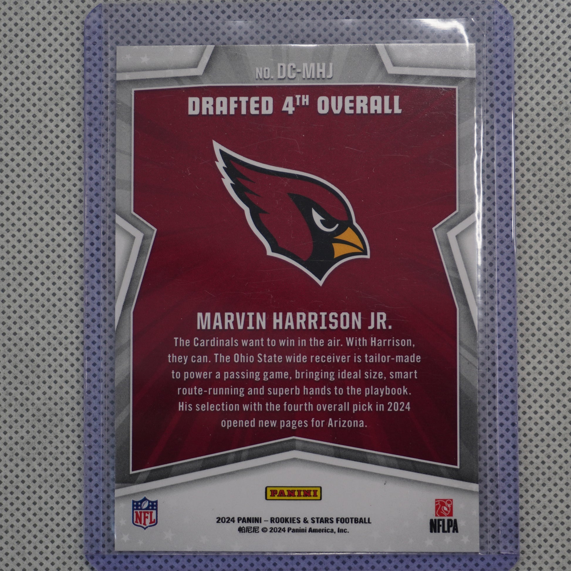 2024 Panini Rookies & Stars #DC-MHJ Marvin Harrison Jr. Draft Class Arizona Cardinals