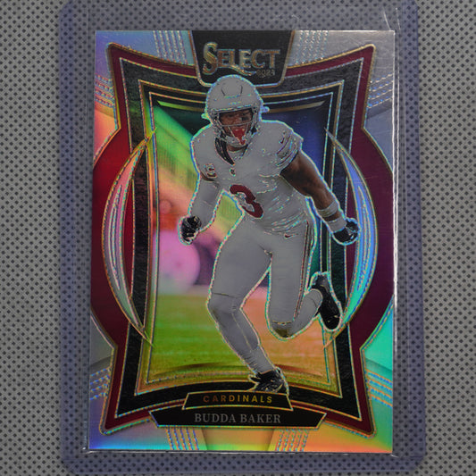 2024 Panini Select #14 Budda Baker White Prizm Shock #/199 Arizona Cardinals SN