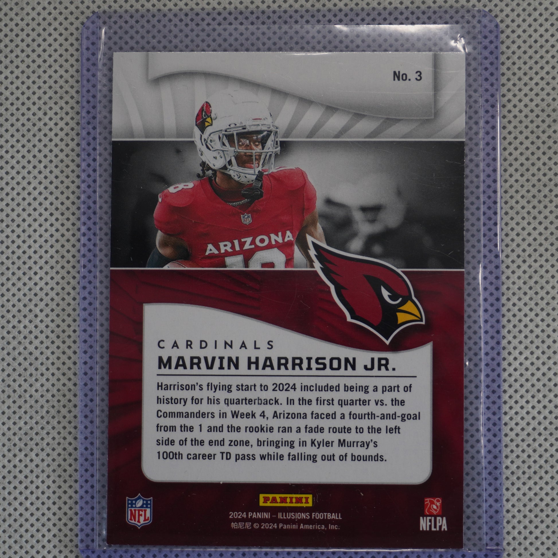 2024 Panini Illusions #3 Marvin Harrison Jr. Retail Arizona Cardinals RC
