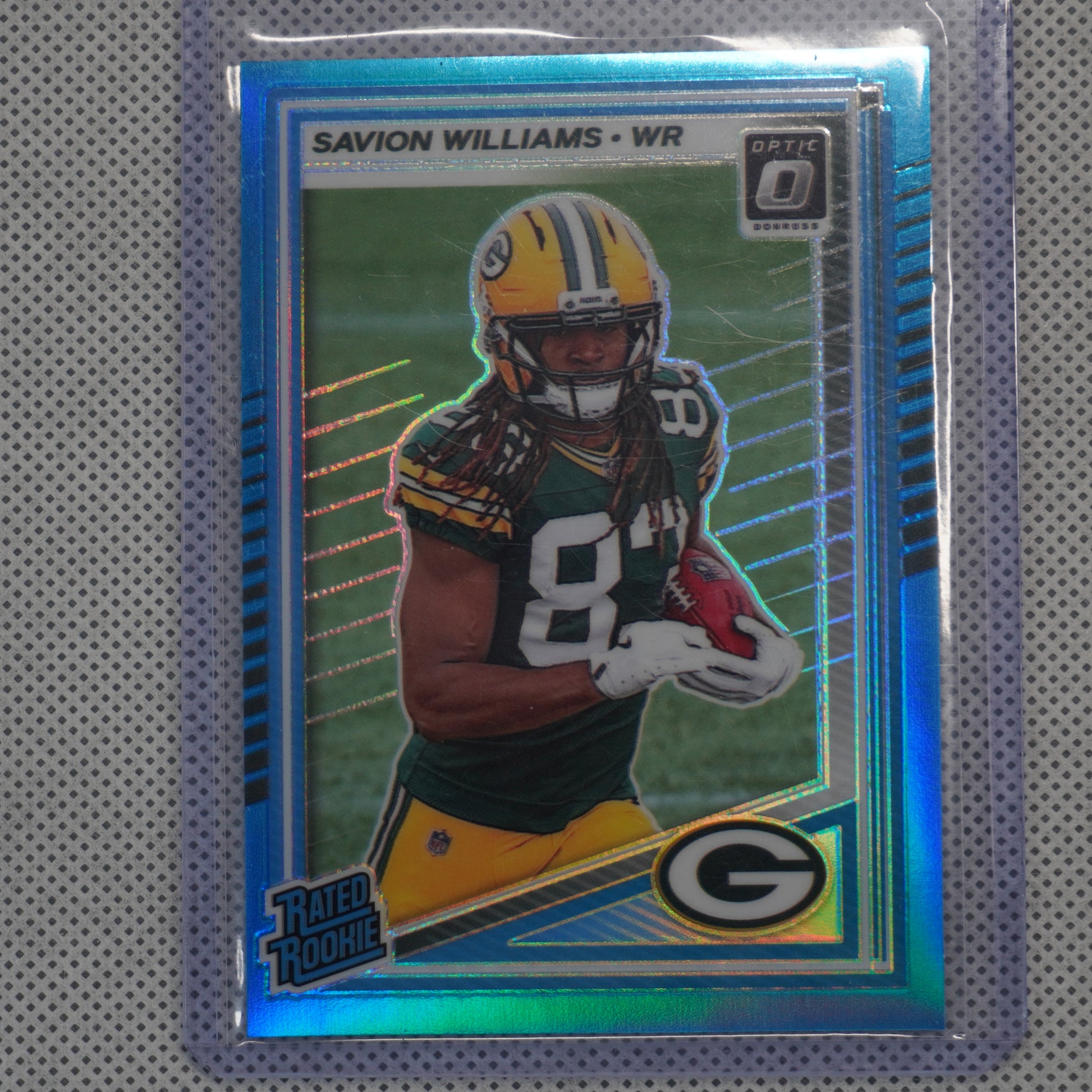 2025 Donruss Optic #221 Savion Williams Aqua #/349 Green Bay Packers SN,RC