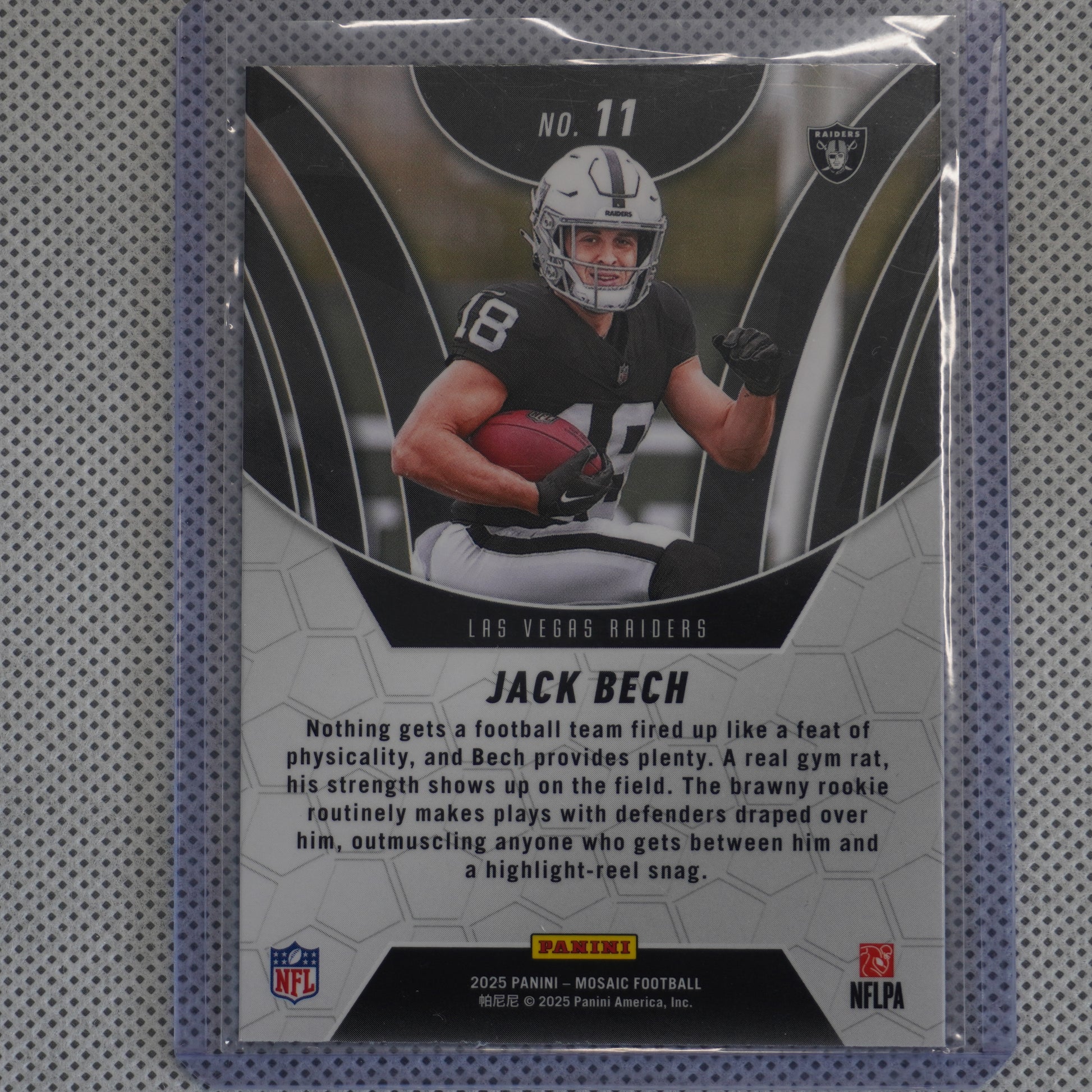2025 Panini Mosaic #11 Jack Bech Elevate Mosaic Las Vegas Raiders