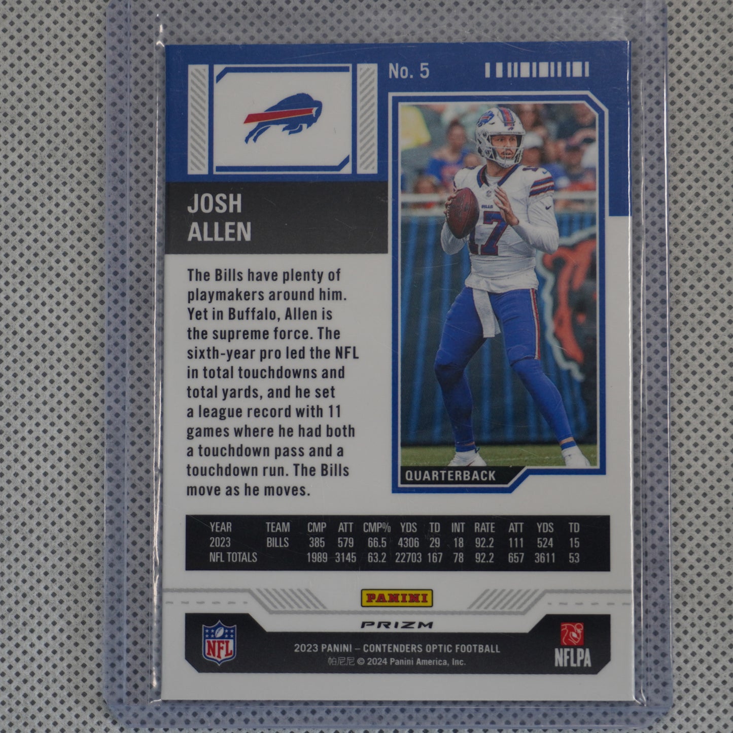 2023 Panini Contenders Optic #5 Josh Allen Buffalo Bills