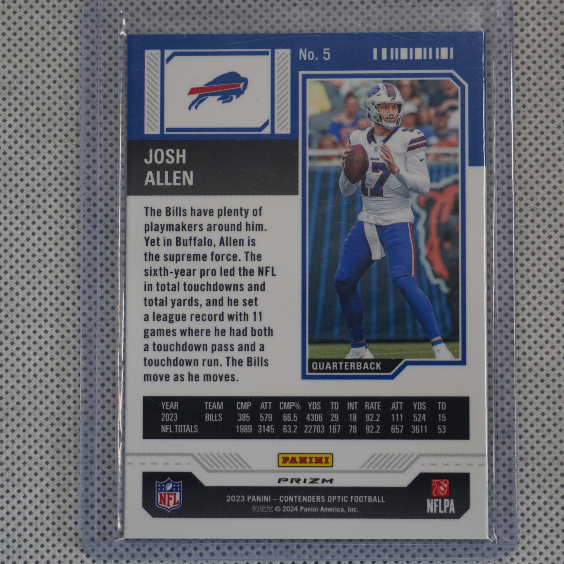 2023 Panini Contenders Optic #5 Josh Allen Buffalo Bills
