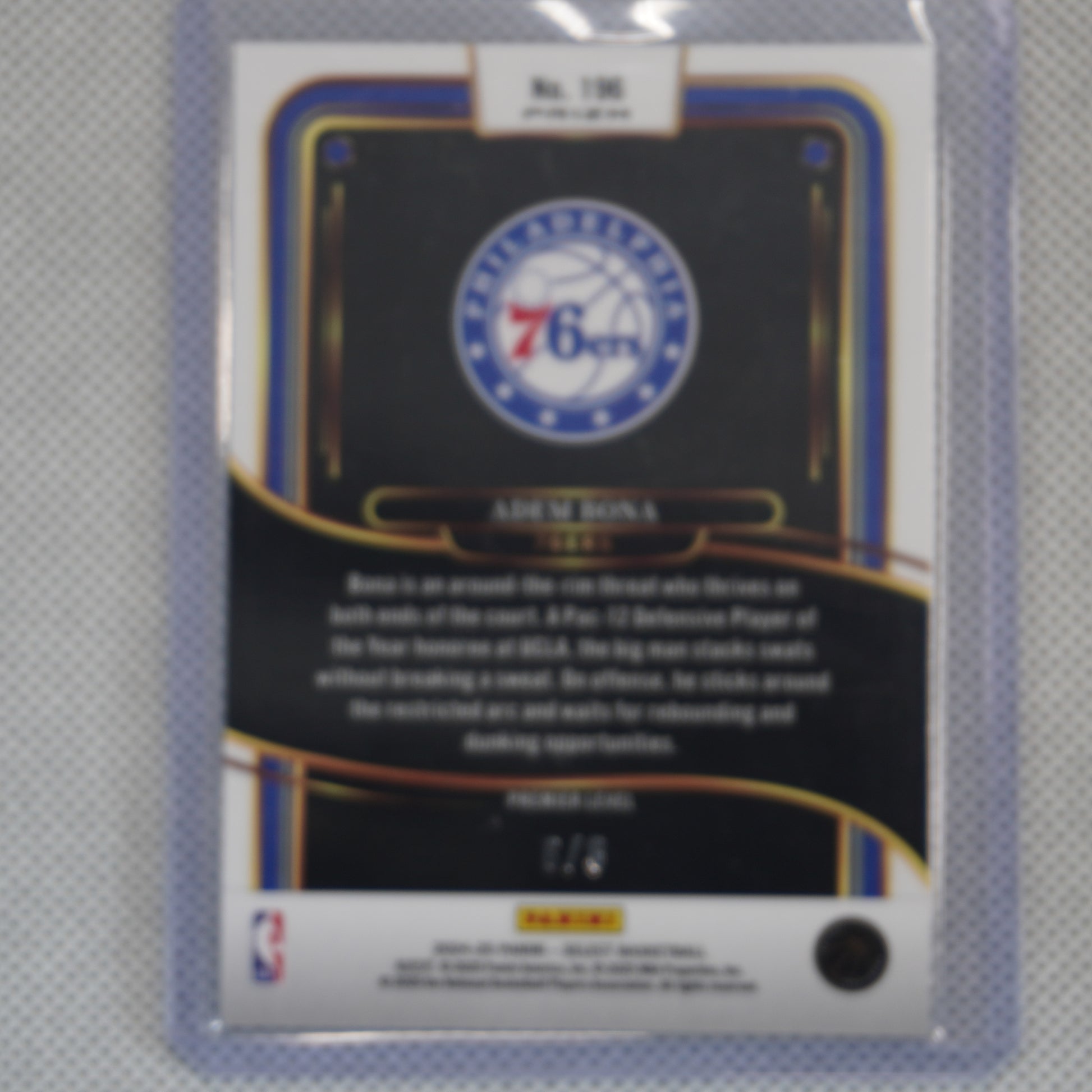 2024-25 Panini Select #196 Adem Bona Dragon Scale Prizm #/8 Philadelphia 76ers SN,RC