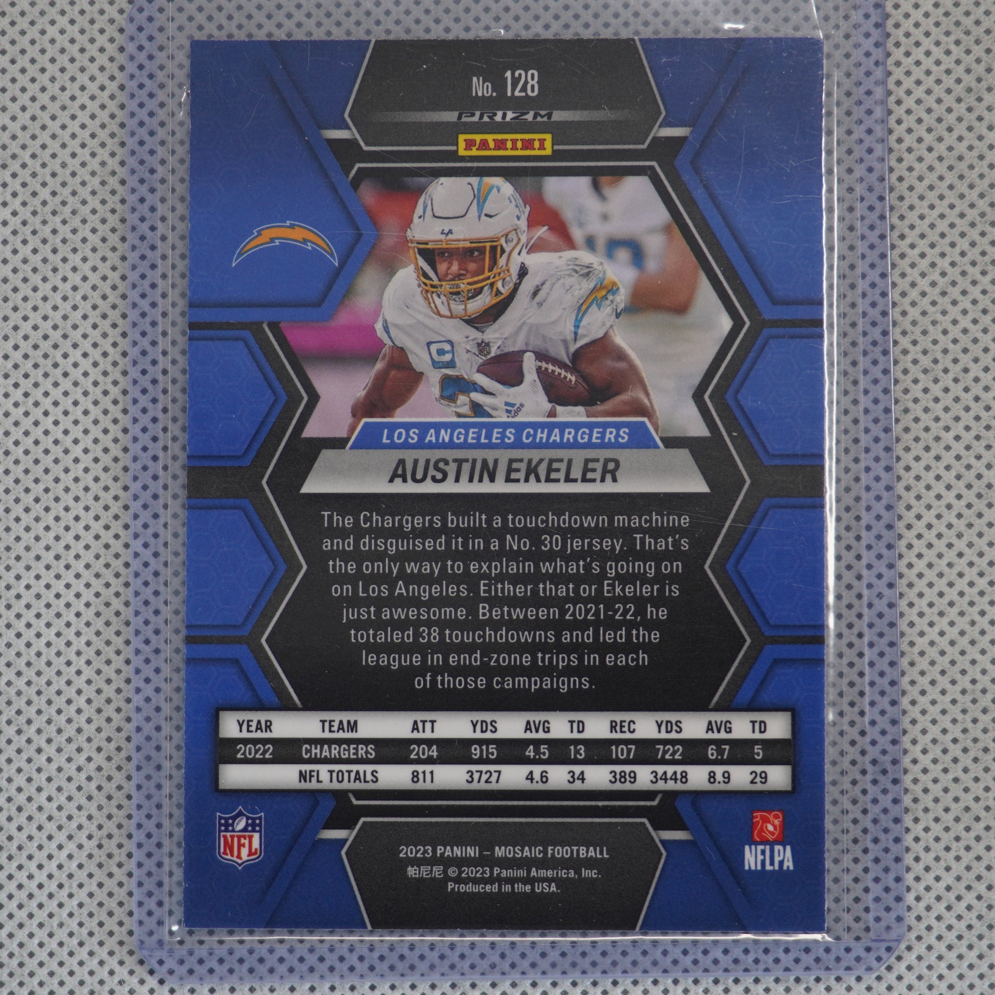 2023 Panini Mosaic #128 Austin Ekeler Mosaic Los Angeles Chargers