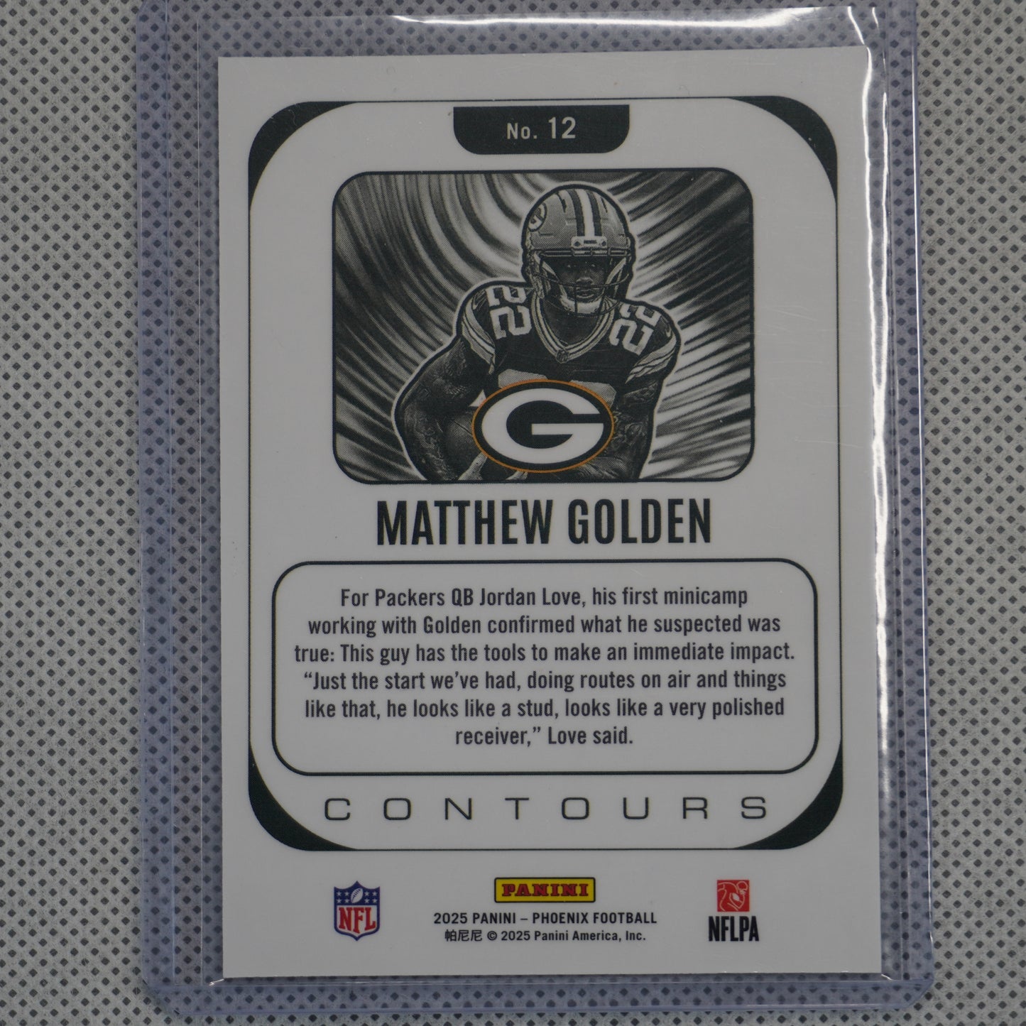 2025 Panini Phoenix #12 Matthew Golden Contours Green Bay Packers