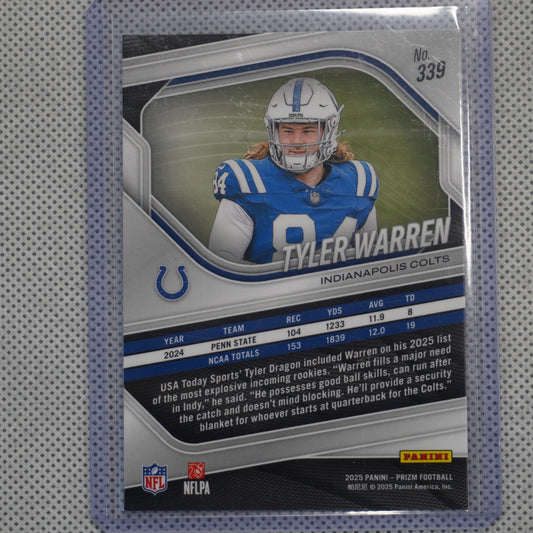 2025 Panini Prizm #339 Tyler Warren Indianapolis Colts RC