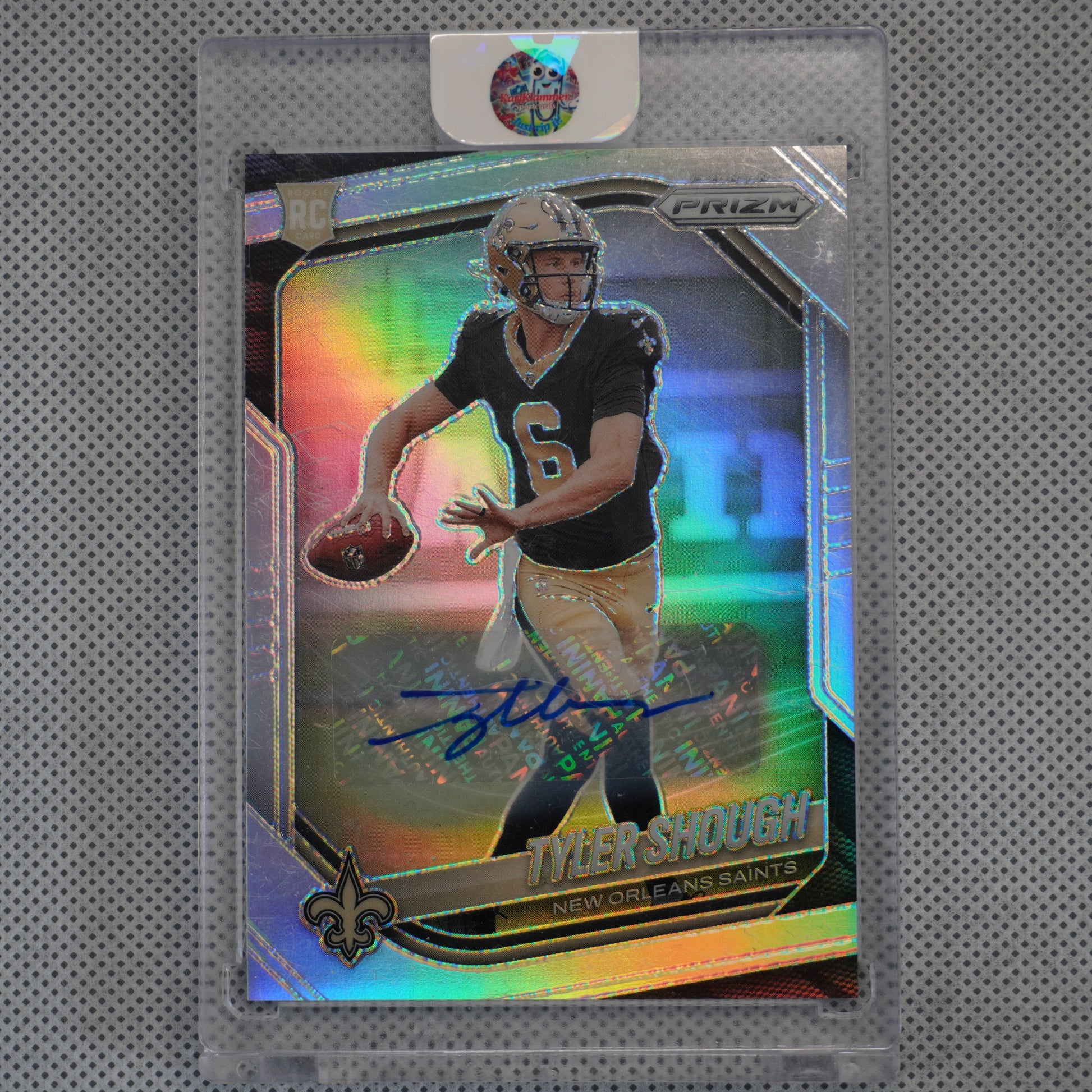 2025 Panini Prizm #327 Tyler Shough Prizm Autographs Silver New Orleans Saints AU