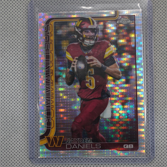 2025 Topps Chrome #295 Jayden Daniels Pulsar Refractor Washington Commanders