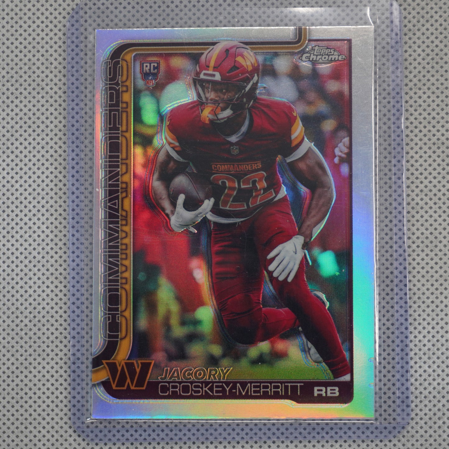 2025 Topps Chrome #387 Jacory Croskey-Merritt Refractor Washington Commanders RC