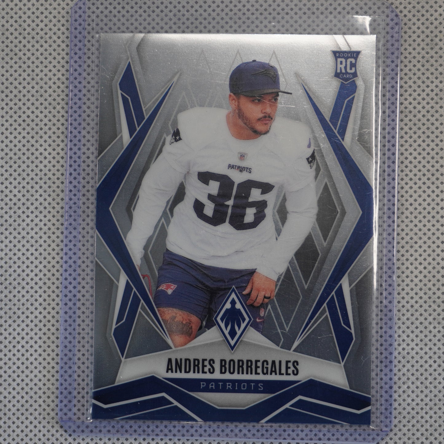2025 Panini Phoenix #214 Andres Borregales New England Patriots RC