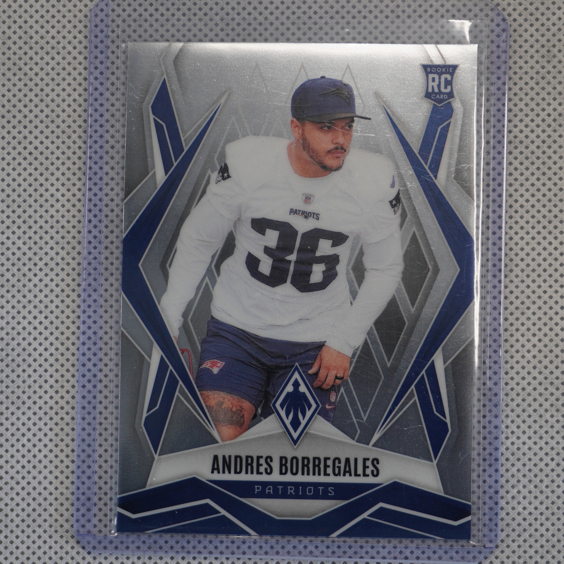 2025 Panini Phoenix #214 Andres Borregales New England Patriots RC