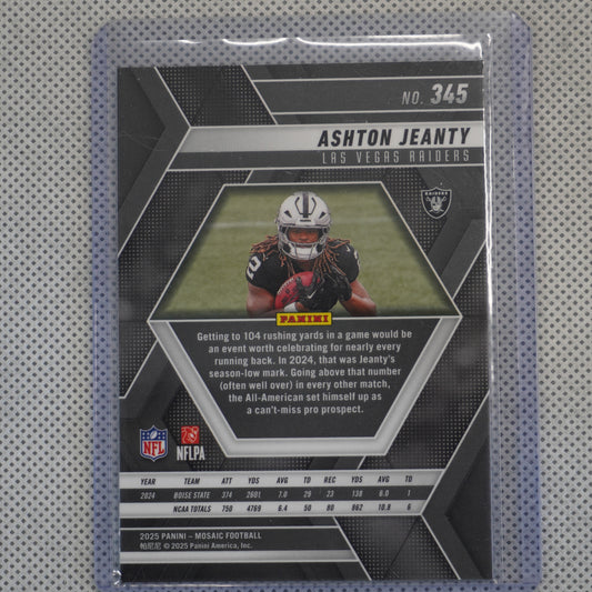 2025 Panini Mosaic #345 Ashton Jeanty Las Vegas Raiders RC