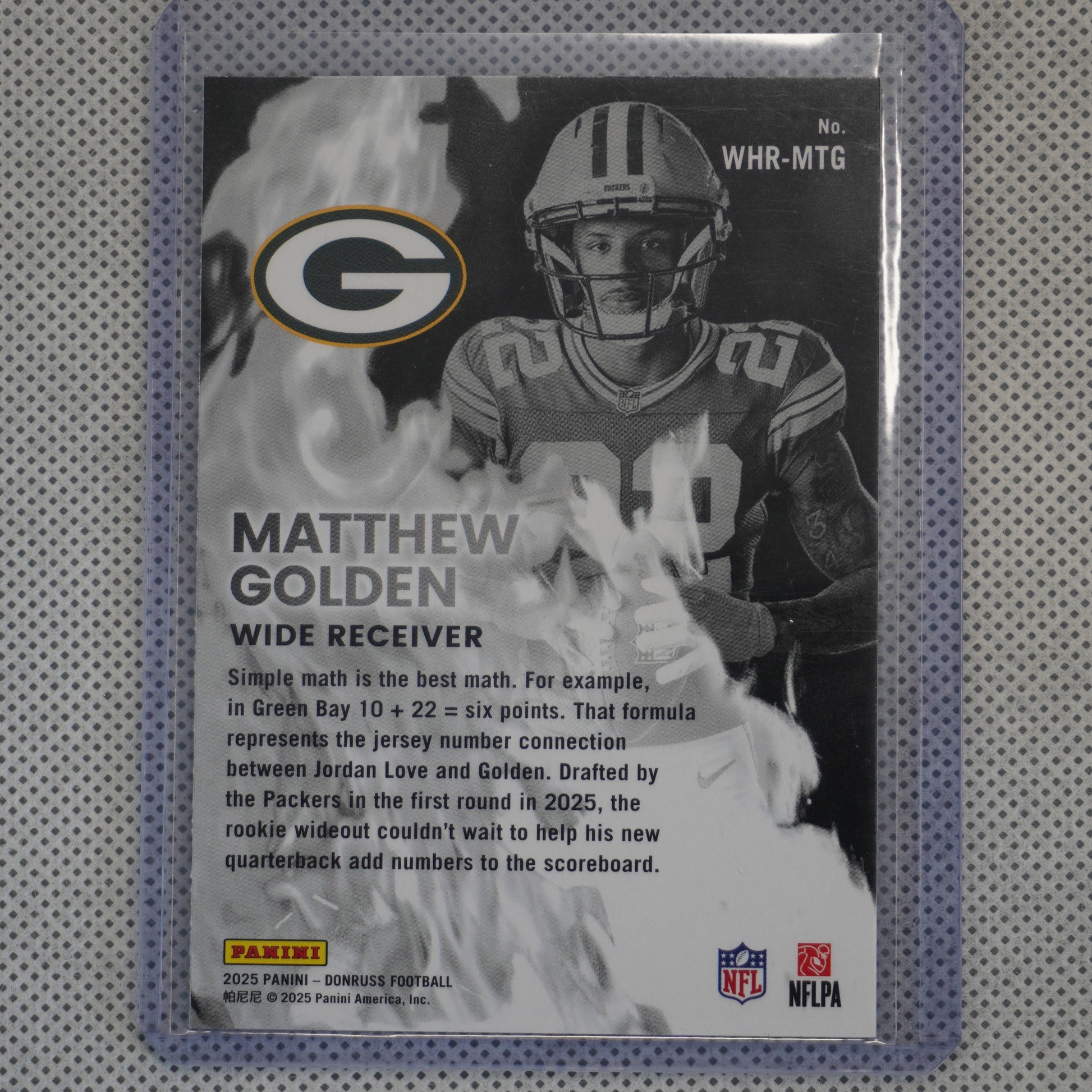 2025 Donruss #WHR-MTG Matthew Golden White Hot Rookies Green Bay Packers
