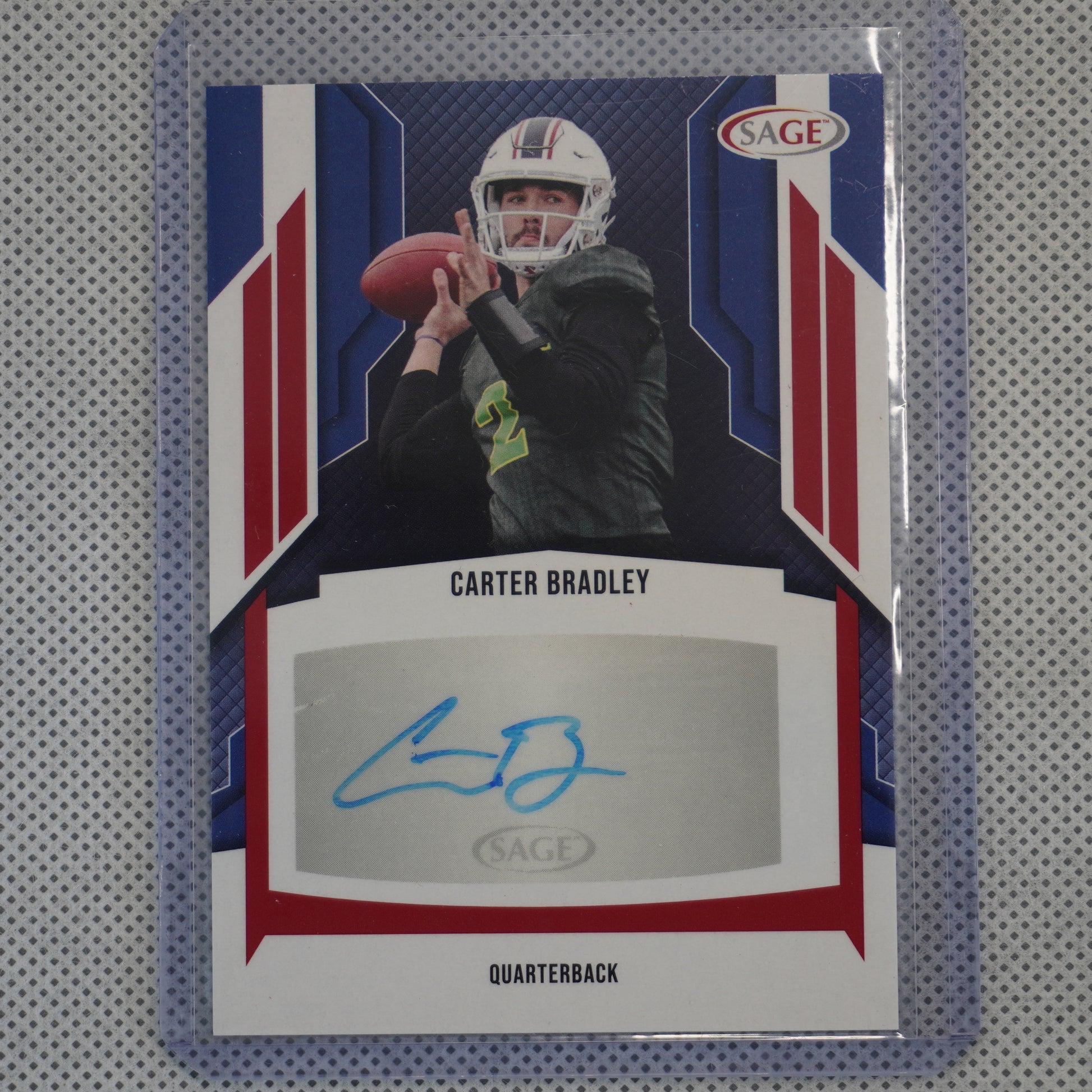 2024 SAGE HIT #A-CB Carter Bradley Autographs Purple (High Series) South Alabama Jaguars AU