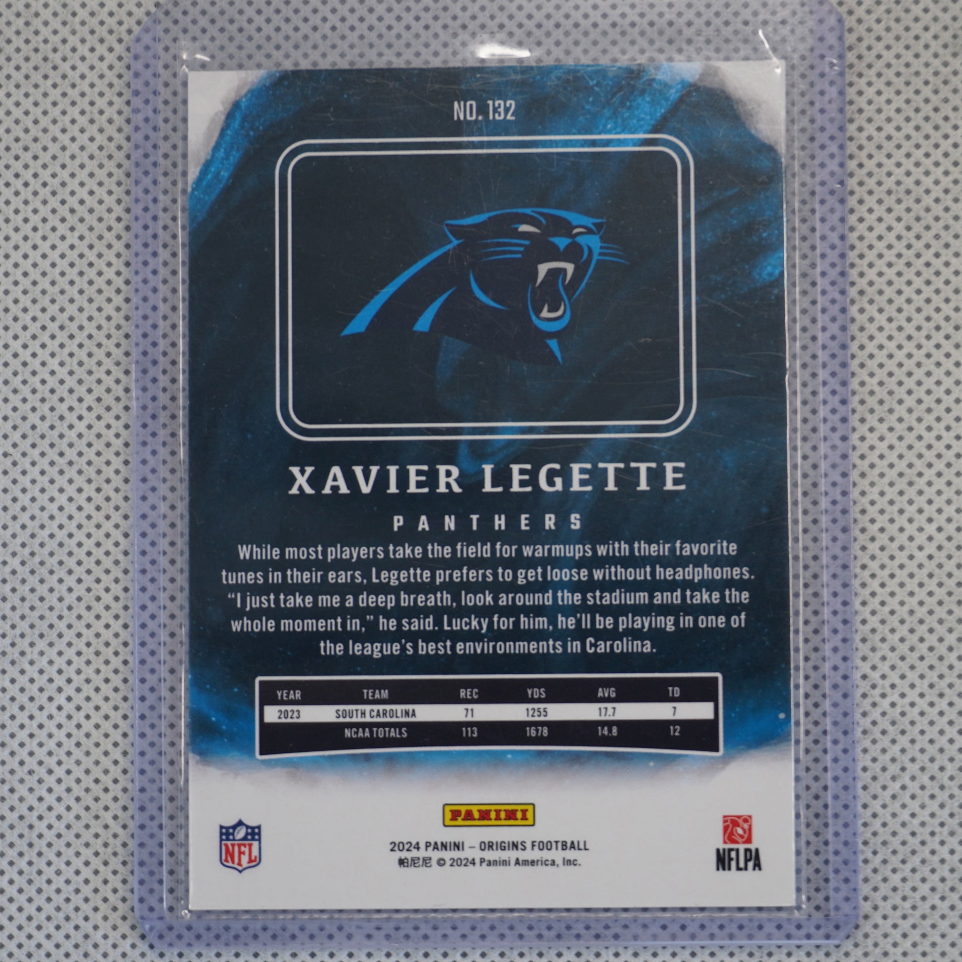 2024 Panini Origins #132 Xavier Legette Carolina Panthers RC