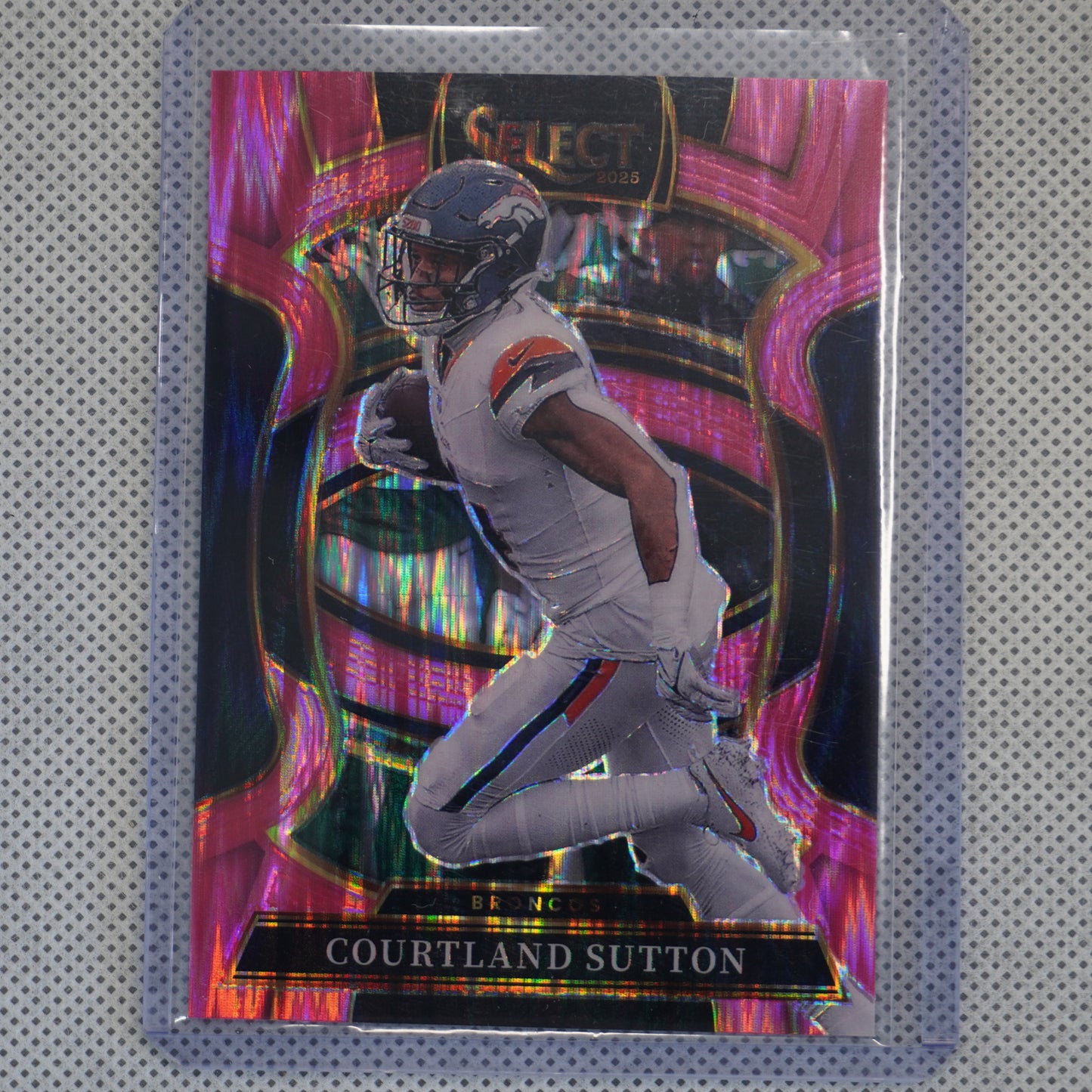 2025 Panini Select #11 Courtland Sutton Pink Prizm Shock Denver Broncos
