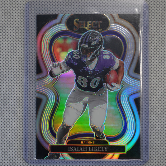 2025 Panini Select #361 Isaiah Likely Silver Prizm Baltimore Ravens