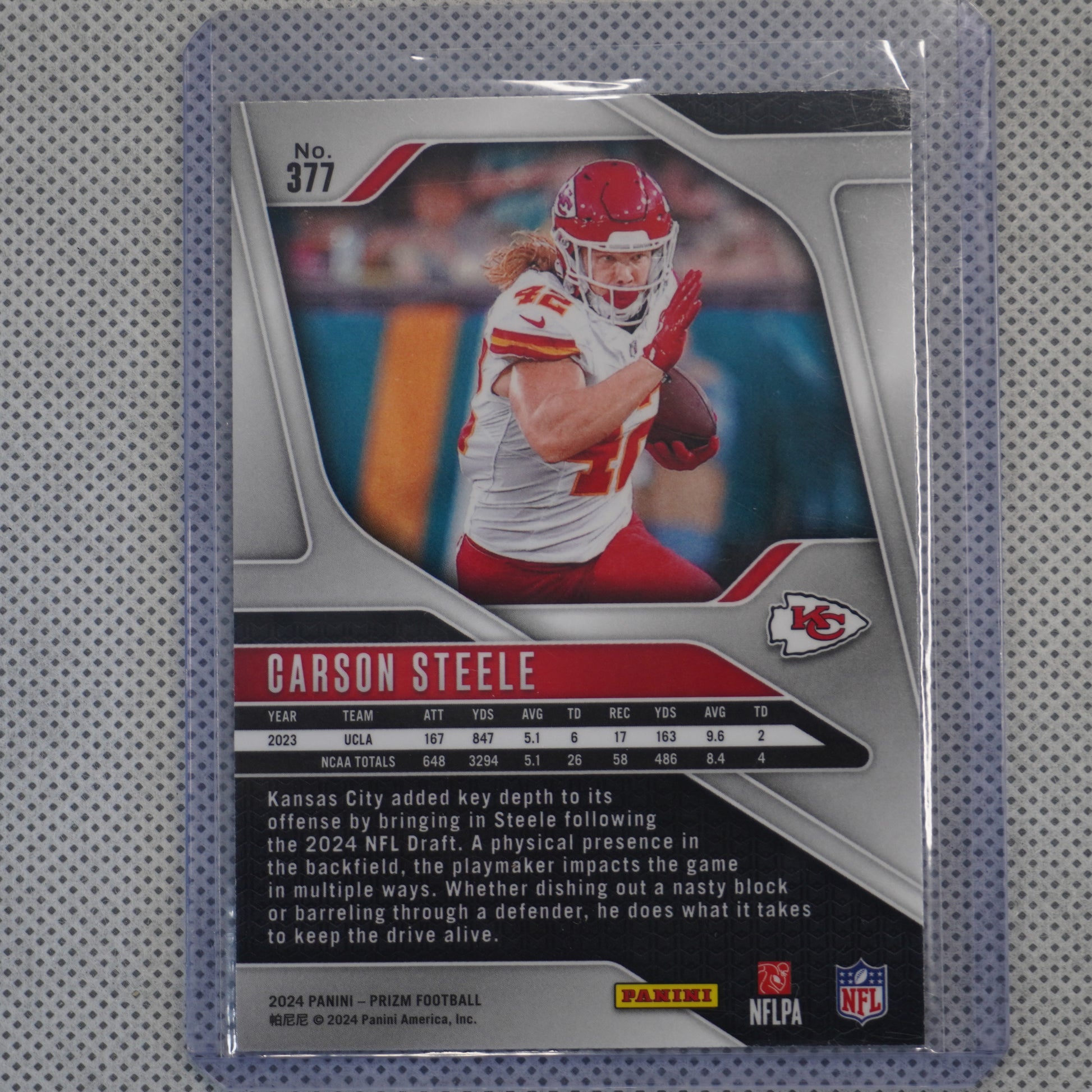 2024 Panini Prizm #377 Carson Steele Kansas City Chiefs RC