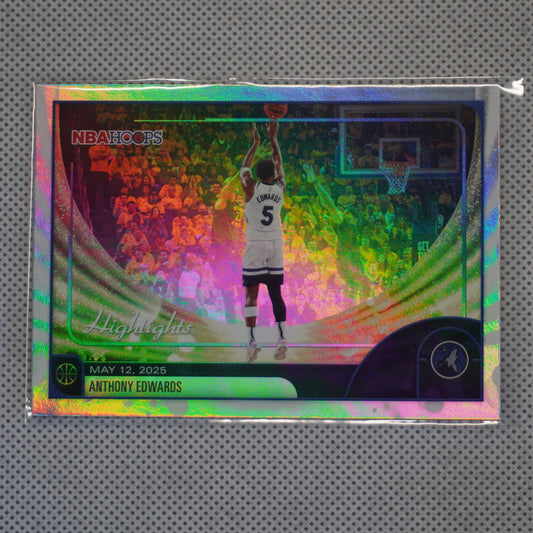 2025-26 Hoops #270 Anthony Edwards Rainbow Minnesota Timberwolves